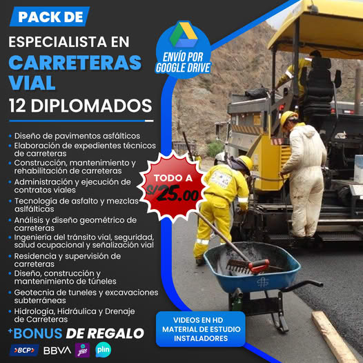 PACK de Especialista en CARRETERAS VIAL 2025