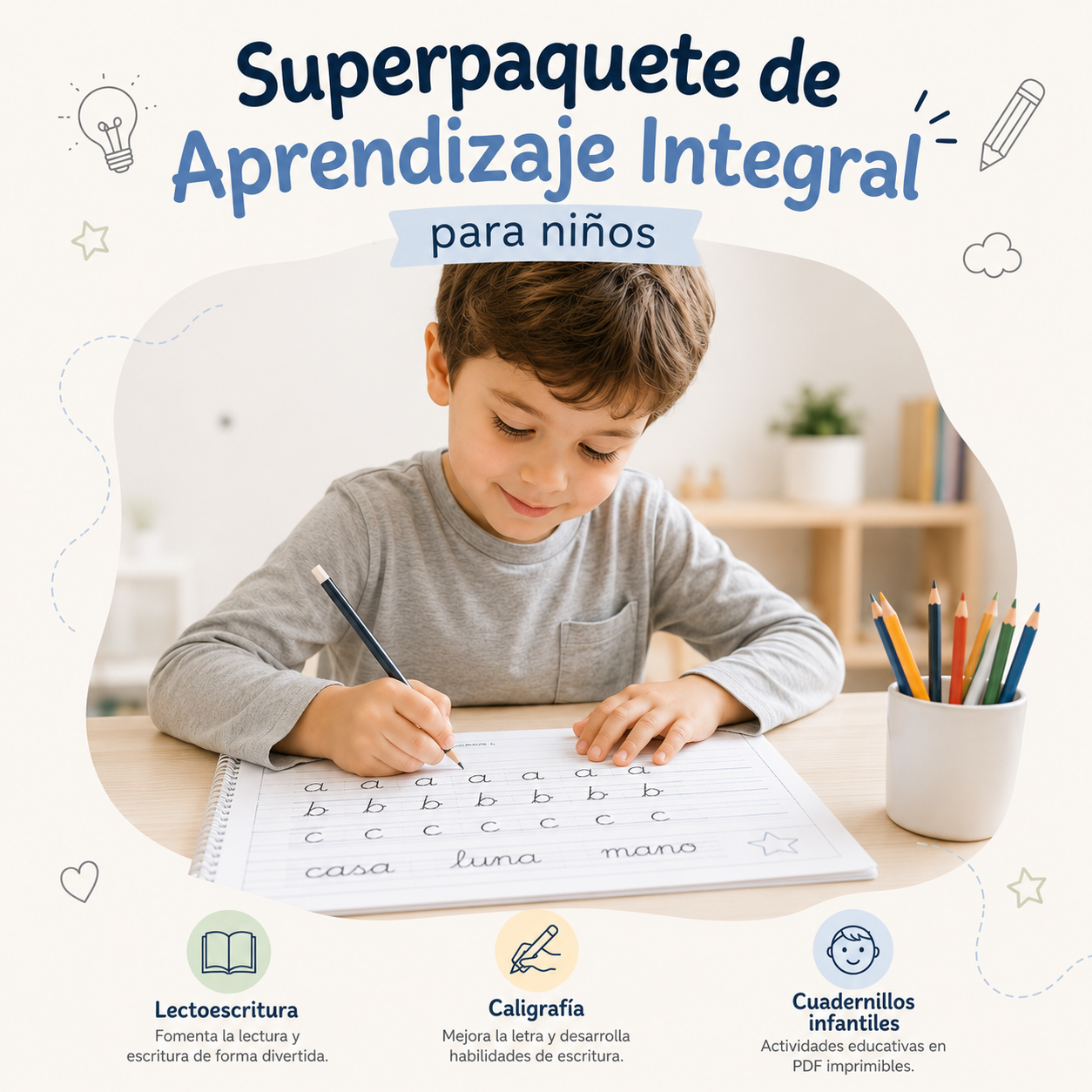 SUPERPAQUETE DE APRENDIZAJE INTEGRAL PARA NIÑOS