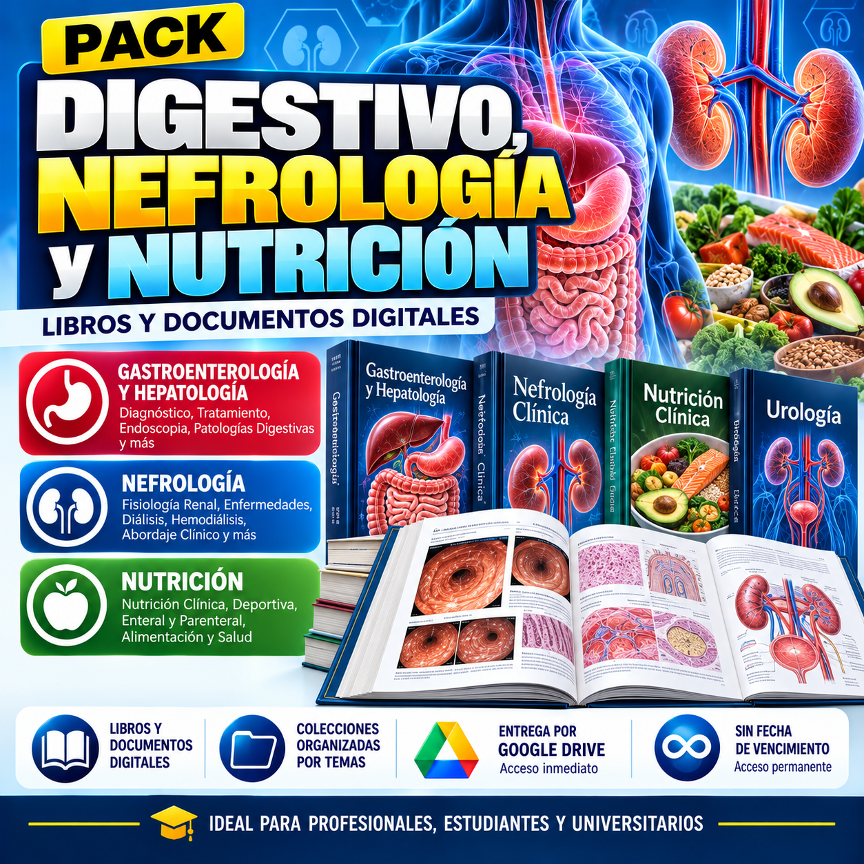 PACK Digestivo, Nefrología y Nutrición