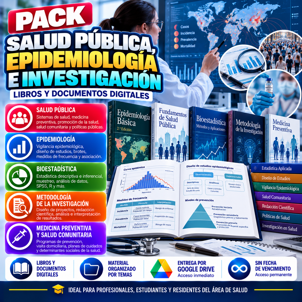 PACK Salud Pública, Epidemiología e Investigación